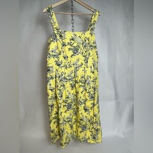 Alex Marie Yellow Floral Midi Dress